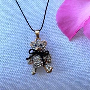 Gold Teddy Bear Pendant